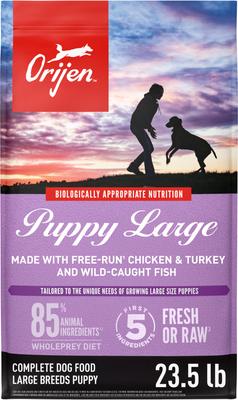 Show full view: ORIJEN Puppy Large Grain-Free High-Protein Dry Dog Food, 23.5-lb bag slide 3 of 13