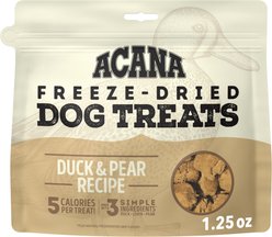 ACANA Singles Duck & Pear Grain-Free Limited Ingredients & Freeze-Dried Dog Treats, 1.25-oz bag