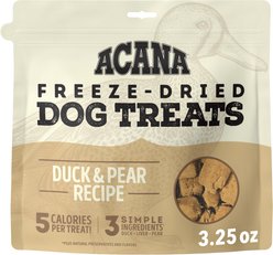 ACANA Singles Duck & Pear Grain-Free Limited Ingredients & Freeze-Dried Dog Treats, 3.25-oz bag slide 2 of 6