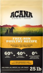ACANA Free Run Poultry Grain-Free Dry Dog Food, 25-lb bag