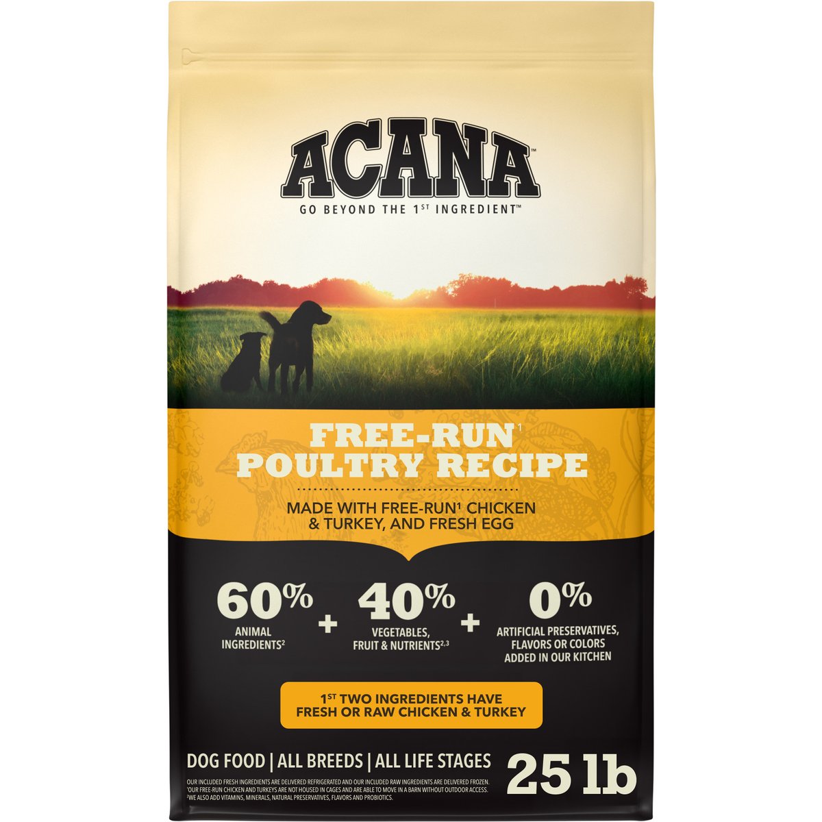 ACANA Heritage Free-Run Poultry Formula Dry Dog Food, 25-lb