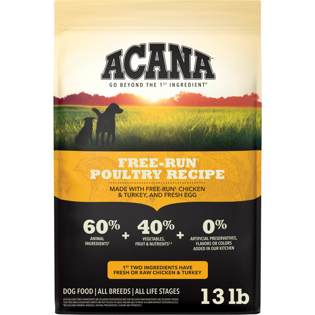 ACANA Heritage Free-Run Poultry Formula Dry Dog Food, 13-lb