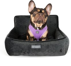 Nandog Quilted Micro-Plush Dog Car Seat Bed, Dark Gray, Medium slide 1 of 9