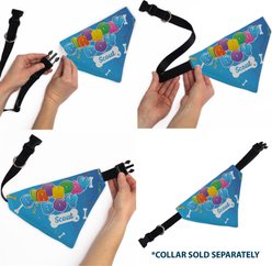 Buckle-Down Personalized Birthday Boy Balloons Bone Dog Bandana, Blue slide 2 of 6