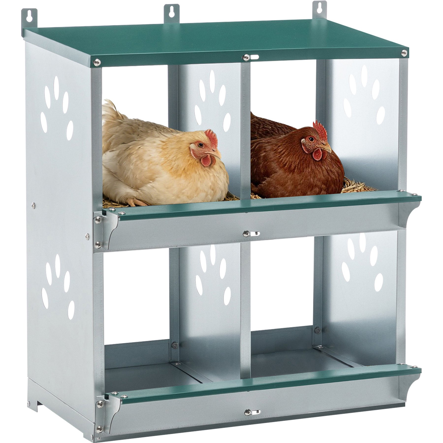 Yafylly 4 Compartment Metal Wall Mount Chicken Nesting Box