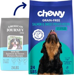Chewy Made Complete Nutrition High Protein Grain-Free Salmon & Sweet Potato Recipe Dry Dog Food (FORMERLY AMERICAN JOURNEY), 24-lb bag slide 1 of 8