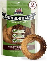 Redbarn Natural Dur-A-Bulls Hickory Flavor Tire Dog Chew Treats, 3 count slide 1 of 9