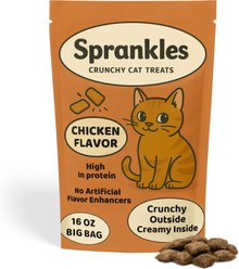 Sprankles Tasty Chicken Flavored Crunchy Cat Treats, 16-oz bag