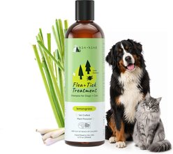 kin+kind Flea+Tick Lemongrass Treatment Shampoo for Dogs & Cats, 12-fl oz bottle