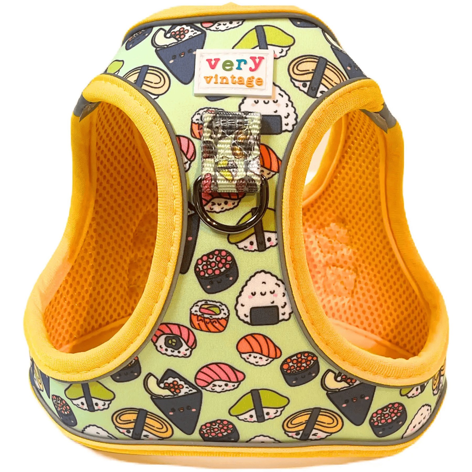 Very Vintage Designs Soy Cute Eco-Friendly Step-In Vest Dog Harness, Green Multi, Medium: 15.5 to 18-in chest