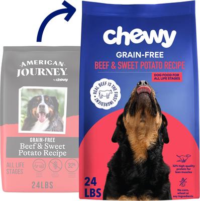 Chewy Made Complete Nutrition High Protein Grain-Free Beef & Sweet Potato Recipe Dry Dog Food (FORMERLY AMERICAN JOURNEY), 24-lb bag