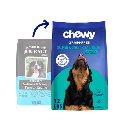 CHEWY MADE Complete Nutrition High Protein Grain-Free Salmon & Sweet Potato  Recipe Dry Dog Food (FORMERLY AMERICAN JOURNEY), 12-lb bag - Chewy.com