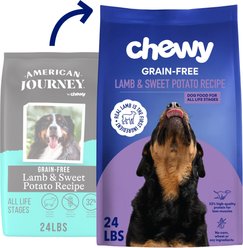 Chewy Made Complete Nutrition High Protein Grain-Free Lamb & Sweet Potato Recipe Dry Dog Food (FORMERLY AMERICAN JOURNEY), 24-lb bag