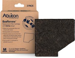 Aqueon EcoRenew Aquarium Replacement Filter Cartridges, Medium, 3 count
