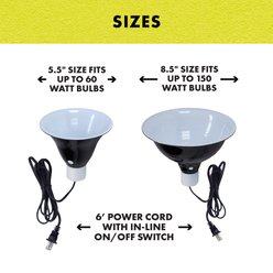 Zilla Premium Reflector Light & Heat Black Ceramic Dome Lighting Fixture, 8.5-in slide 2 of 9