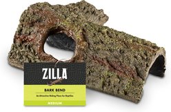 Zilla Bark Bends Habitat Decor Reptile Hideout, Medium