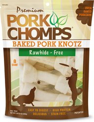 Pork Chomps Baked Knotz Dog Treats, 6 - 7 in, 8 count