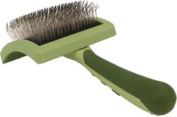 Safari Curved with Coated Tips for Long Hair Dog Firm Slicker Brush, Medium