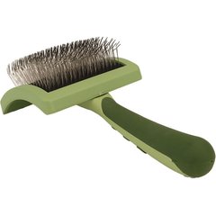 Safari Curved with Coated Tips for Long Hair Dog Firm Slicker Brush, Large