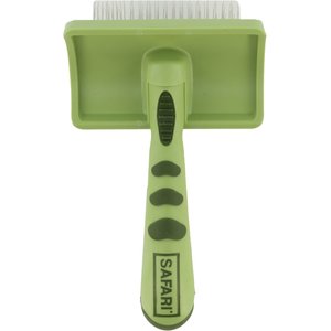 Safari Curved with Coated Tips for Long Hair Dog Firm Slicker Brush, Medium