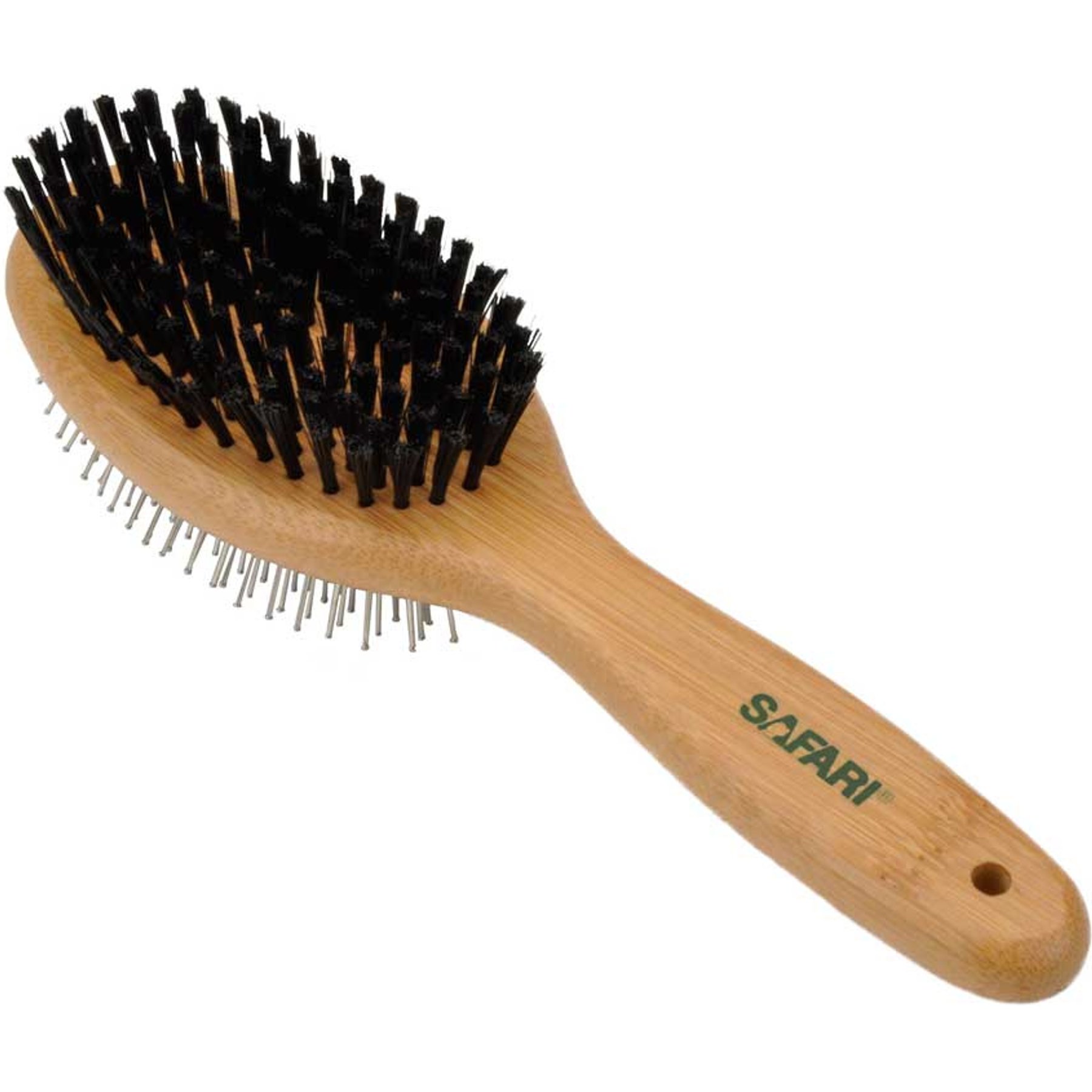 Safari Bamboo Pin & Bristle Combo Dog Brush, Medium