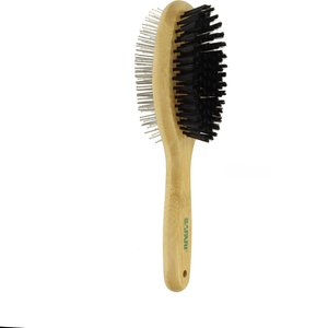 Safari Bamboo Pin & Bristle Combo Dog Brush, Large