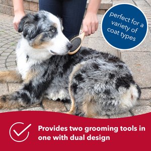 Safari Bamboo Pin & Bristle Combo Dog Brush, Large