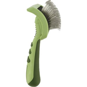 Safari Curved with Coated Tips for Long Hair Dog Firm Slicker Brush, Medium