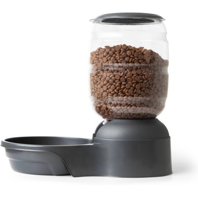 Petmate Petmate Replendish Dishwasher Safe Plastic Dog Feeder, Pearl Smoke Gray, 10-lb