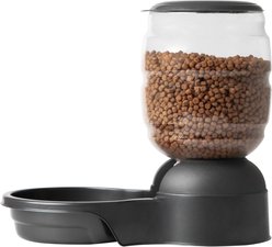 Petmate Replendish Dishwasher Safe Plastic Dog Feeder, Pearl Smoke Gray, 5-lb
