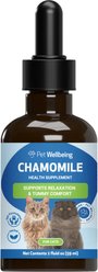 Pet Wellbeing Chamomile Supports Healthy Calm & Digestive Function Bacon Flavored Liquid Supplement for Cats, 2-oz