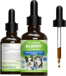 Pet Wellbeing Bilberry Supports Healthy Vision & Capillaries Bacon Flavored Liquid Supplement for Dogs, 2-oz