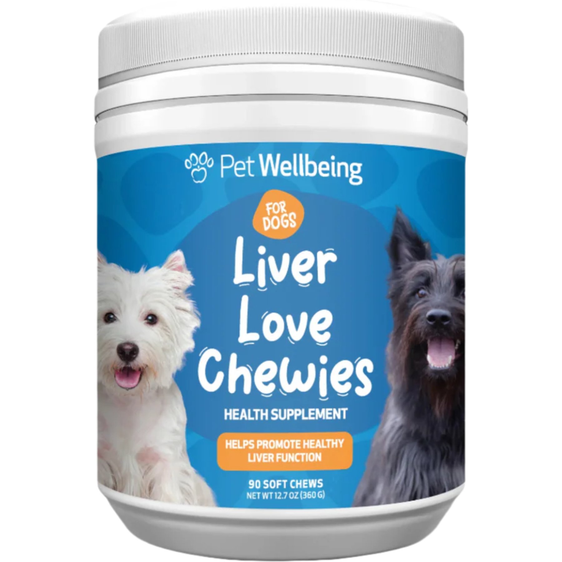 Pet Wellbeing Liver Love Chewies Supports Detoxification Chicken Flavored Supplement for Dogs, 360-g, 90 count