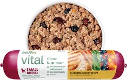 Freshpet Grain-Free Small Breed Chicken & Turkey Recipe Fresh Refrigerated Dog Food, 1-lb roll, case of 8