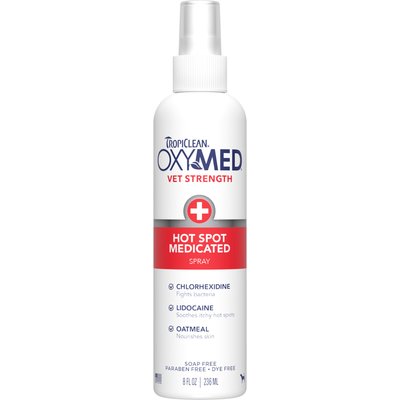 TropiClean TropiClean OxyMed Hot Spot Skin Comfort Grooming Spray for Dogs, 8-fl oz