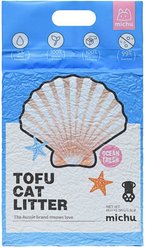 Michu Natural Ocean Fresh Scented Clumping Tofu Cat Litter, 5.5-lb bag, case of 6 slide 1 of 8