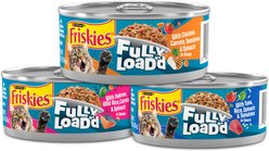 Friskies Fully Load’d Chicken, Salmon, & Tuna Variety Pack Wet Cat Food, 5.5-oz can, 3 count