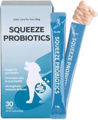 Doctor By Squeeze Probiotics Gut Chicken Flavored Lickable Supplements for Dogs, 30 count