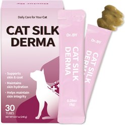 Doctor By Cat Silk Skin & Coat Allegry Relief Chicken Flavored Lickable Supplement for Cats, 30 count