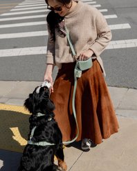 Sunny Tails Waste Dog Poop Bag Dispenser, Pistachio Daisies slide 2 of 7