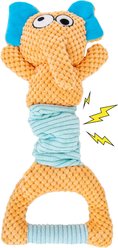gerhui Pulling An Elephant Plush Dog Toy, Orange
