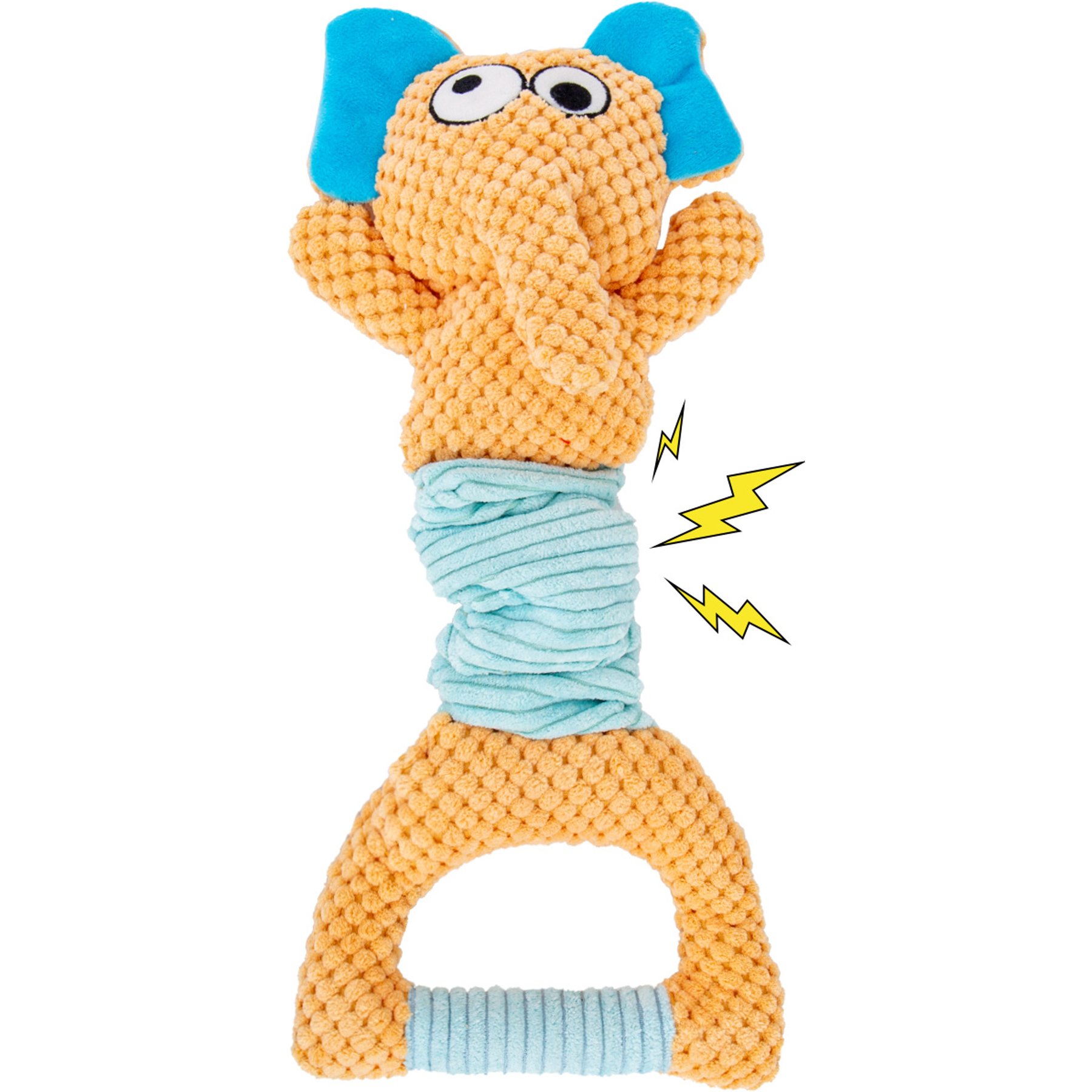 gerhui Pulling An Elephant Plush Dog Toy, Orange