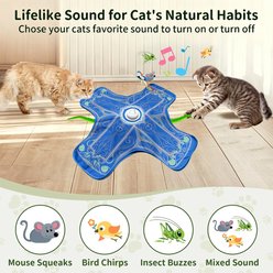 Meowvale Newly Upgraded Interactive Rechargeable Touch Activated Electronic Hide & Seek Cat Toy, Blue slide 2 of 7