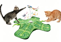 Meowvale Newly Upgraded Interactive Rechargeable Touch Activated Electronic Hide & Seek Cat Toy, Green