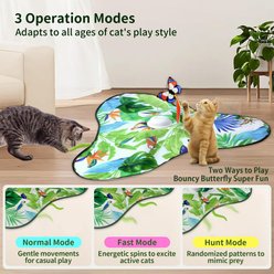 Meowvale Interactive Rechargeable Touch Activated Electronic Hide & Seek Cat Toy, Green slide 2 of 8