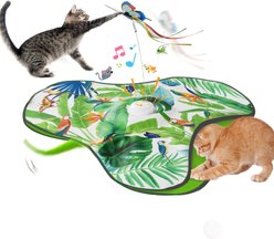 Meowvale Interactive Rechargeable Touch Activated Electronic Hide & Seek Cat Toy, Green