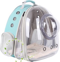 Halinfer Front Extension with Bubble Dome Carrier Backpack for Puppies & Cats, Large, Green