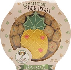 Claudia's Canine Bakery Pineapple Paws Crunchy Dog Treats, 7-oz tub