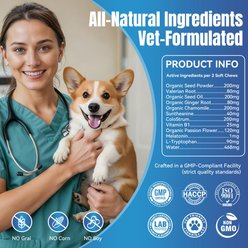 ColEaze Chicken Flavored Soft Chew Calming Supplement for Dogs, 200 count slide 2 of 7
