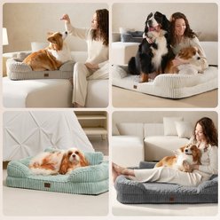 EHEYCIGA Memory Foam Orthopedic Furniture Style Sofa Dog Bed with Removable Cover, 45 x 35 x 7.5-in, Green slide 2 of 9